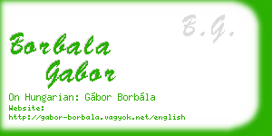 borbala gabor business card